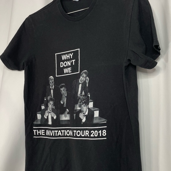 Delta Soft black Why Don’t We graphic band 2018 concert tee sz M - Picture 2 of 9